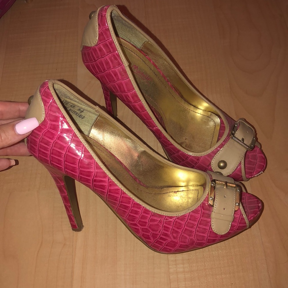 Pink snake heels